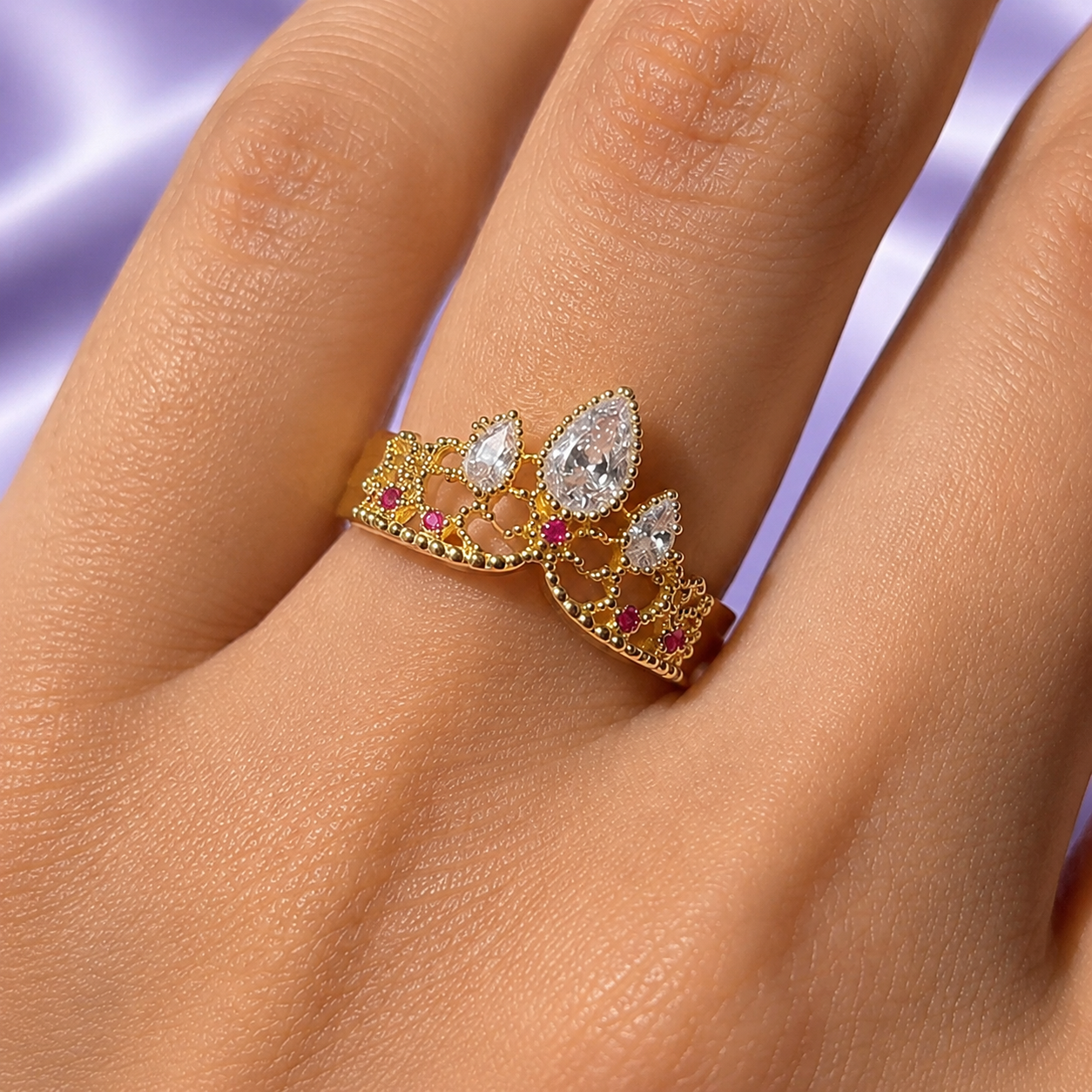 The "Rapunzel" Crown Ring